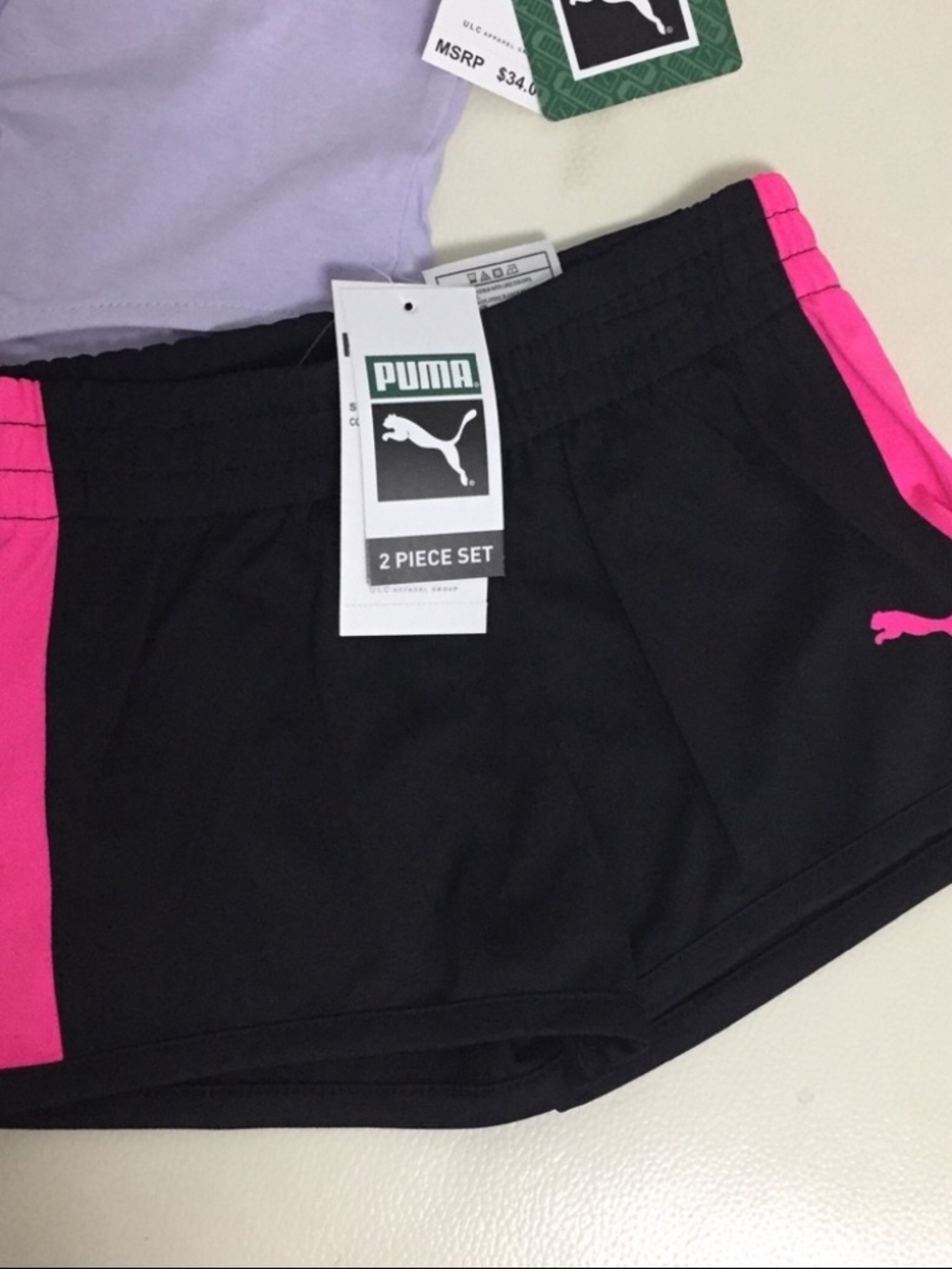 Puma cute pink purple shorts outfit - Picture 3 of 7